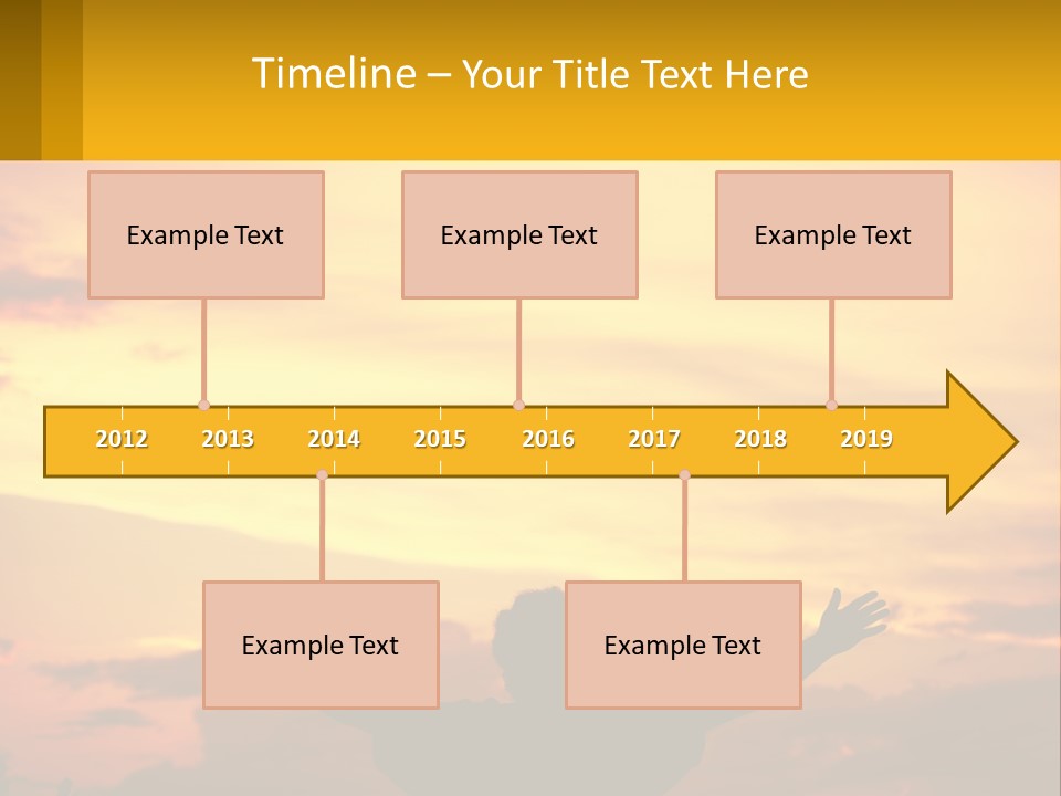 A Person With Their Arms Up In The Air PowerPoint Template