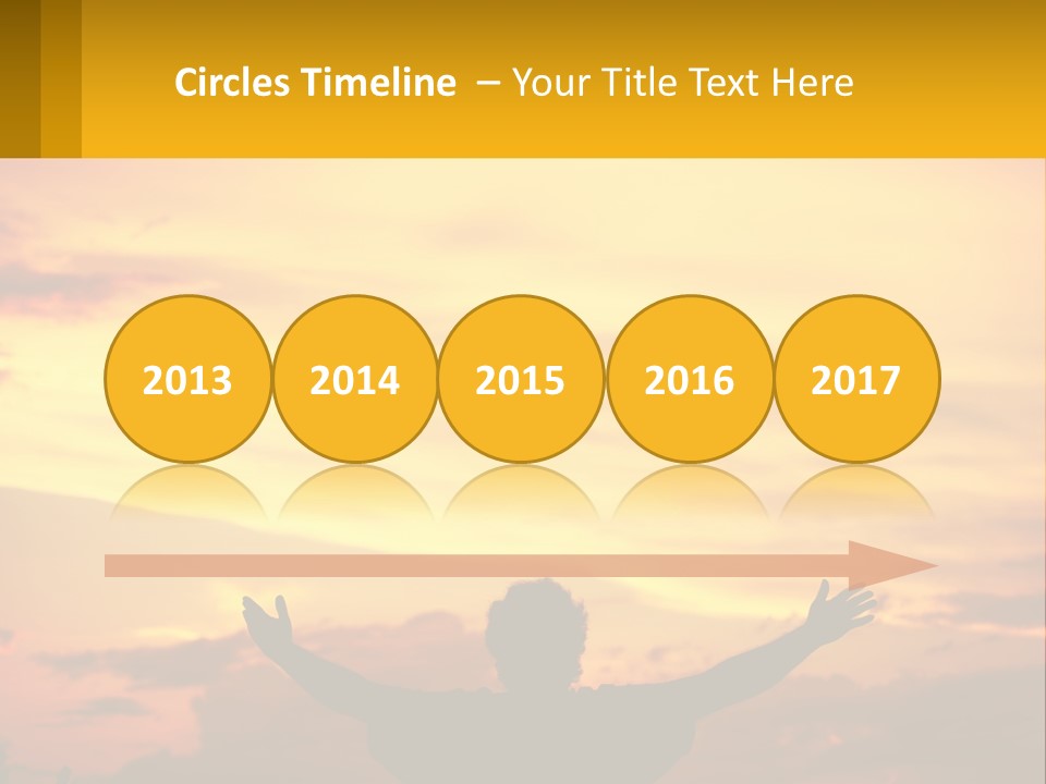 A Person With Their Arms Up In The Air PowerPoint Template