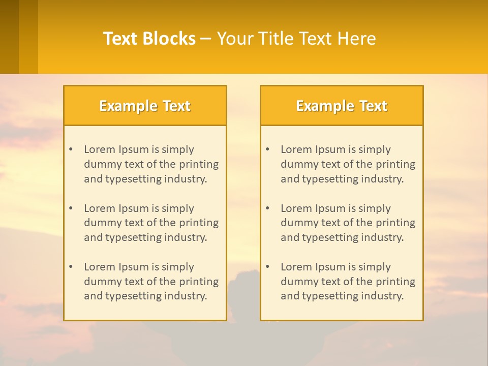 A Person With Their Arms Up In The Air PowerPoint Template