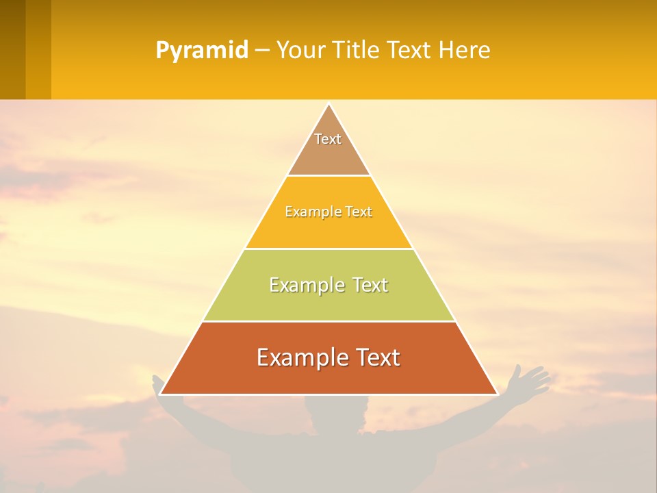 A Person With Their Arms Up In The Air PowerPoint Template