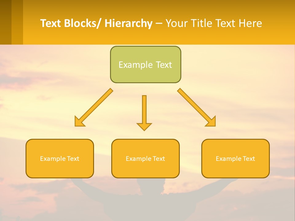 A Person With Their Arms Up In The Air PowerPoint Template