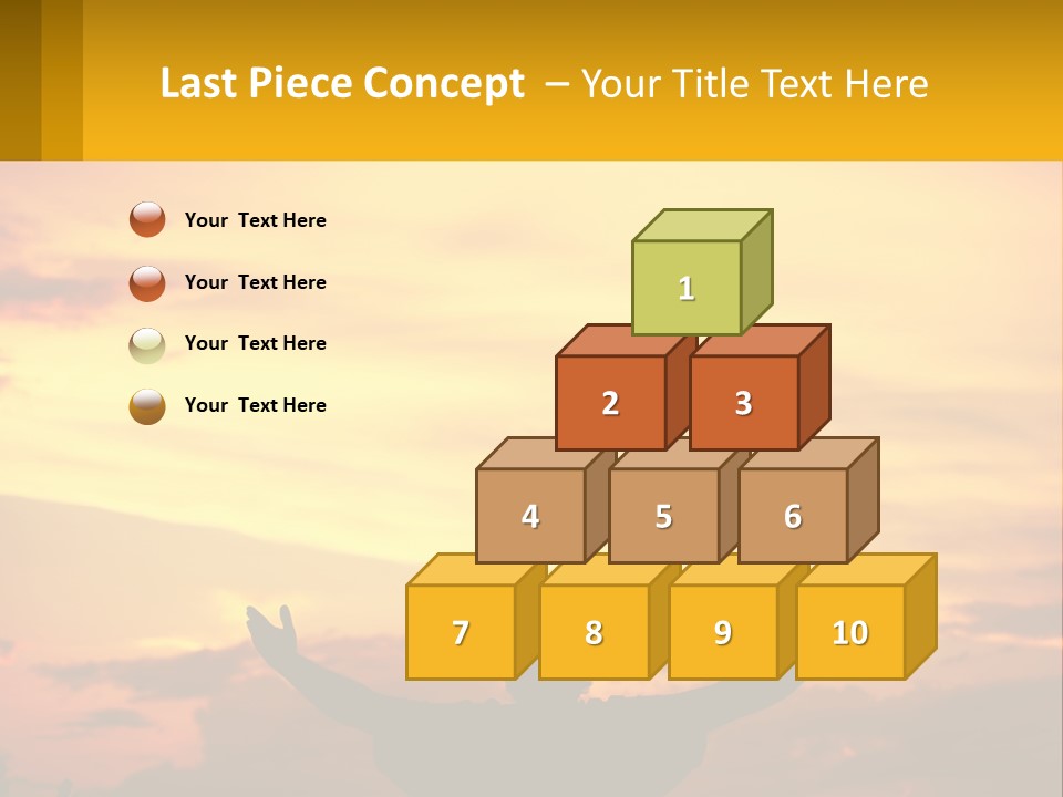 A Person With Their Arms Up In The Air PowerPoint Template