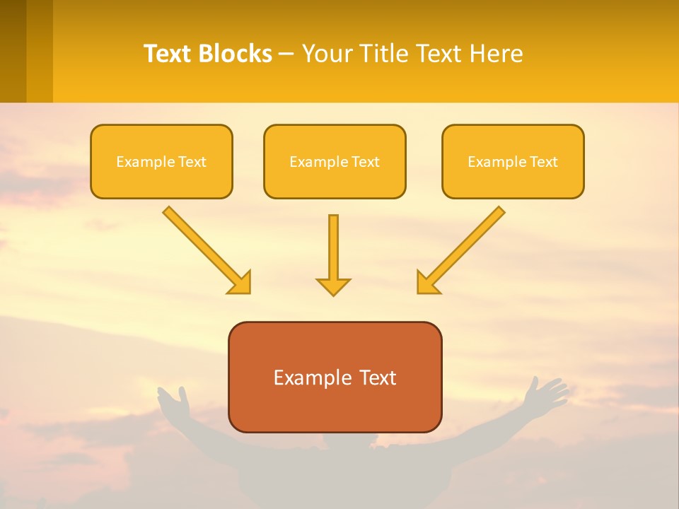A Person With Their Arms Up In The Air PowerPoint Template