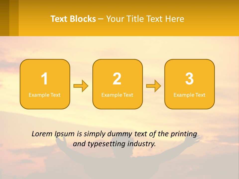 A Person With Their Arms Up In The Air PowerPoint Template