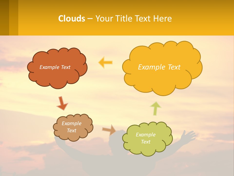 A Person With Their Arms Up In The Air PowerPoint Template