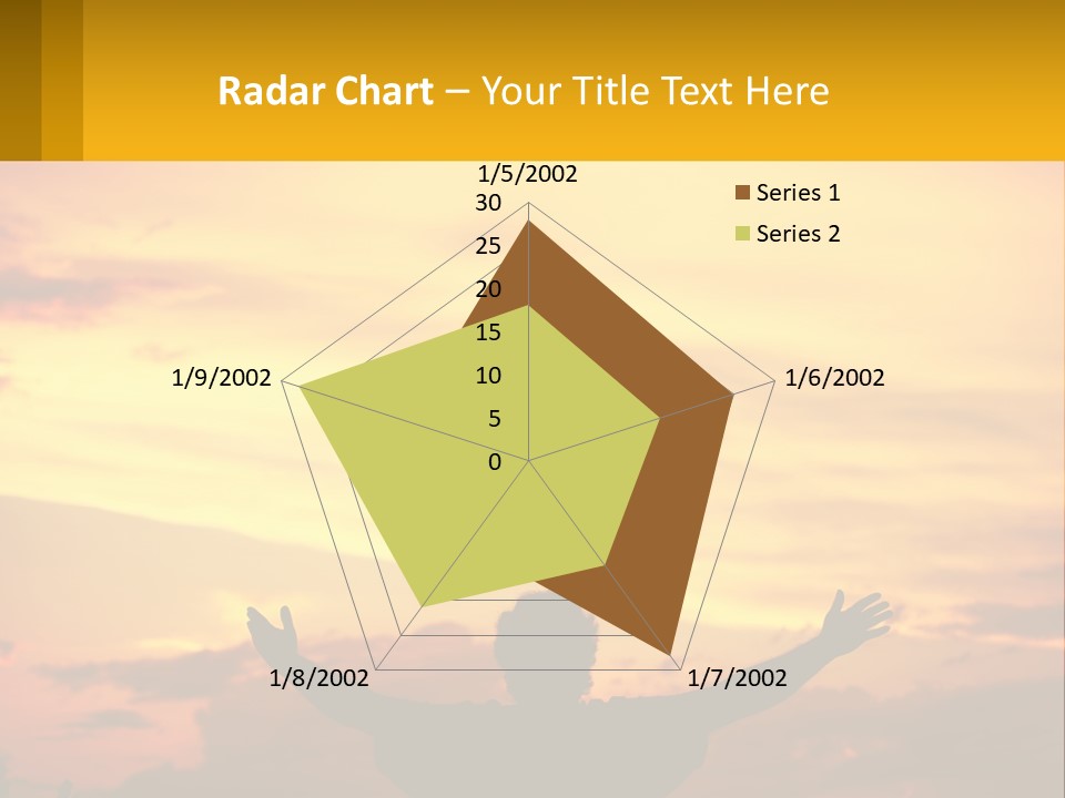 A Person With Their Arms Up In The Air PowerPoint Template