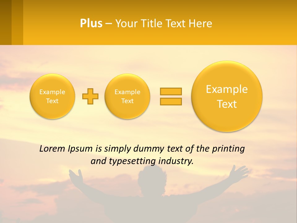 A Person With Their Arms Up In The Air PowerPoint Template