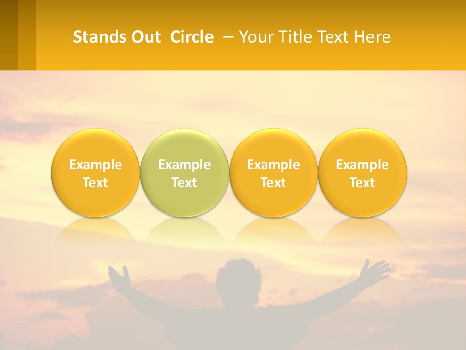 A Person With Their Arms Up In The Air PowerPoint Template