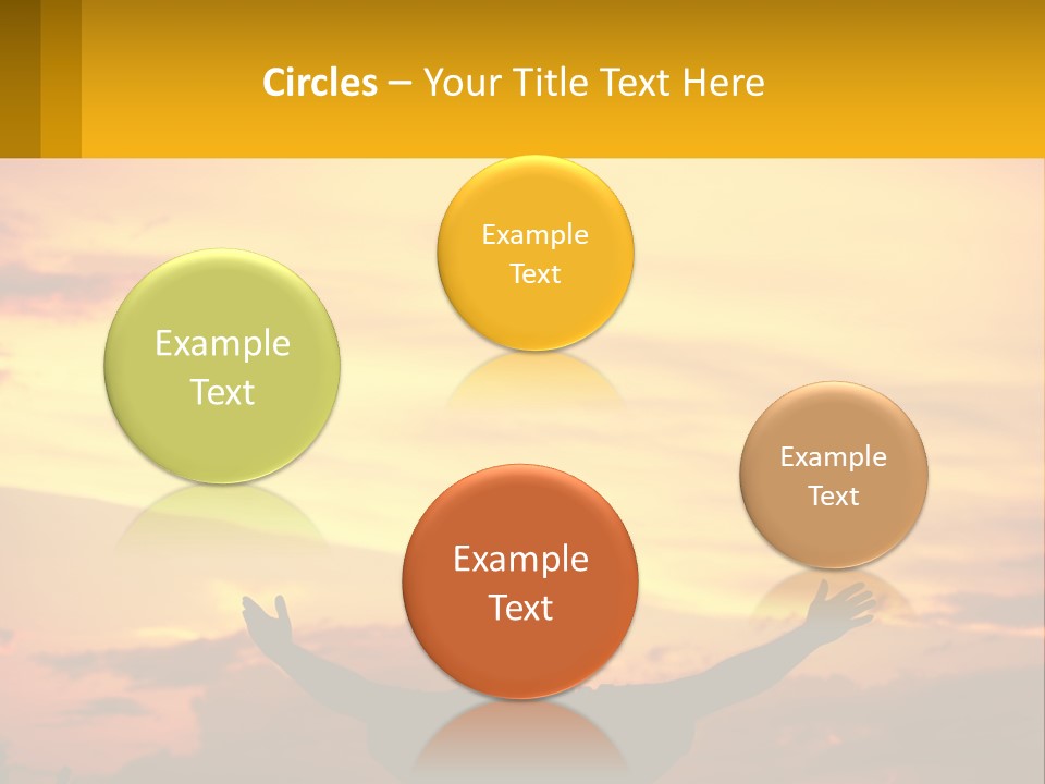 A Person With Their Arms Up In The Air PowerPoint Template