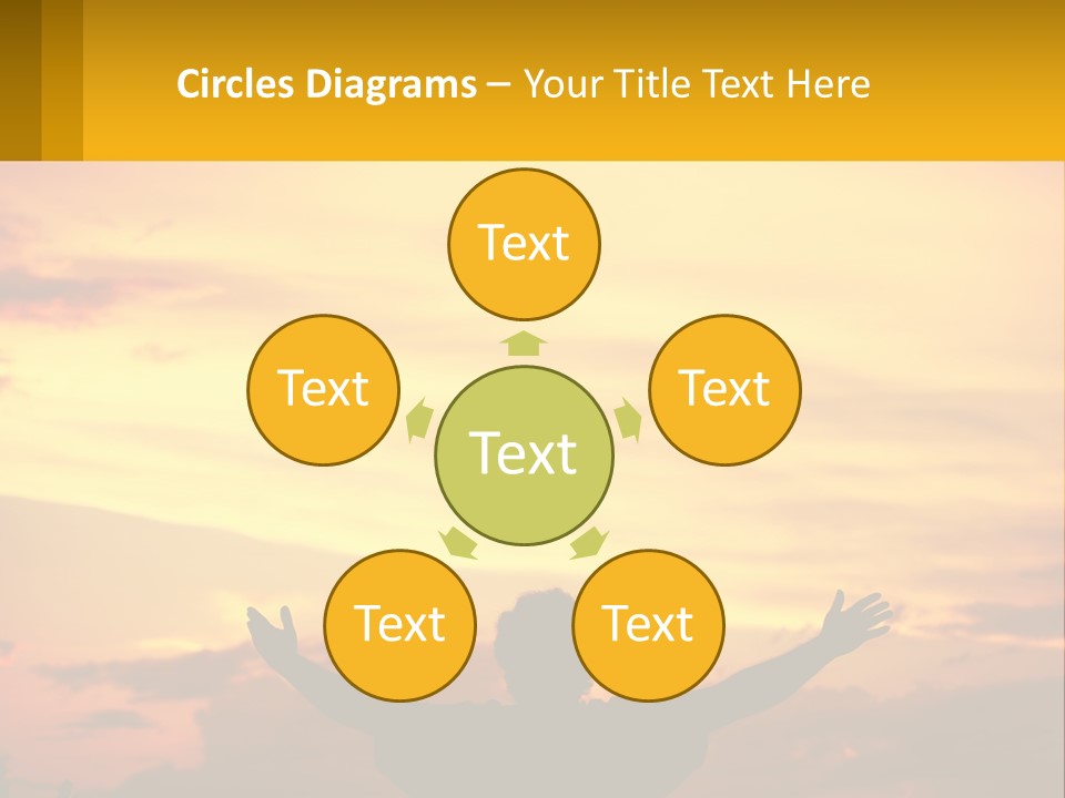 A Person With Their Arms Up In The Air PowerPoint Template