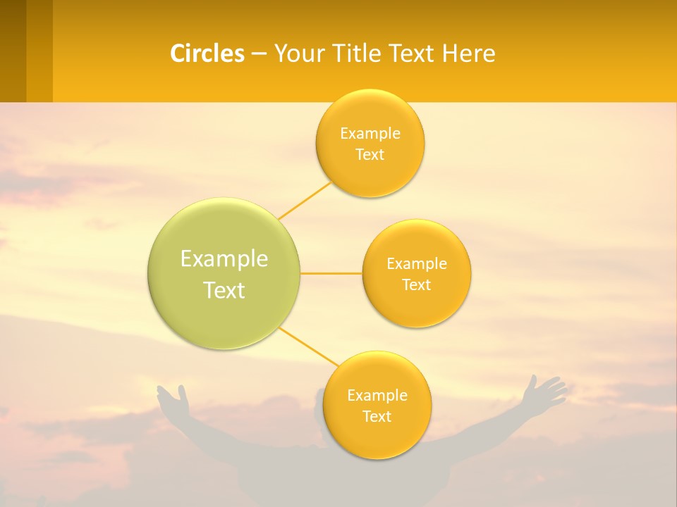 A Person With Their Arms Up In The Air PowerPoint Template