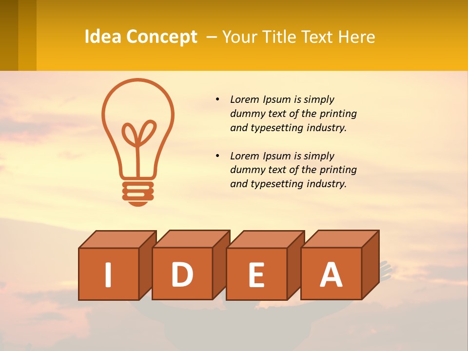 A Person With Their Arms Up In The Air PowerPoint Template