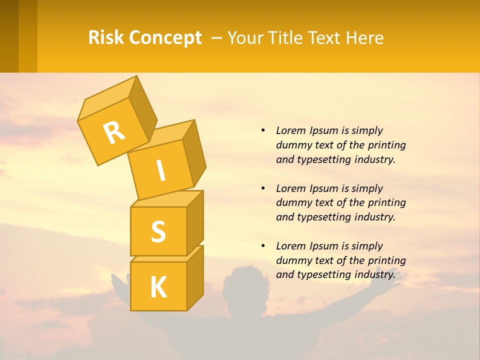 A Person With Their Arms Up In The Air PowerPoint Template