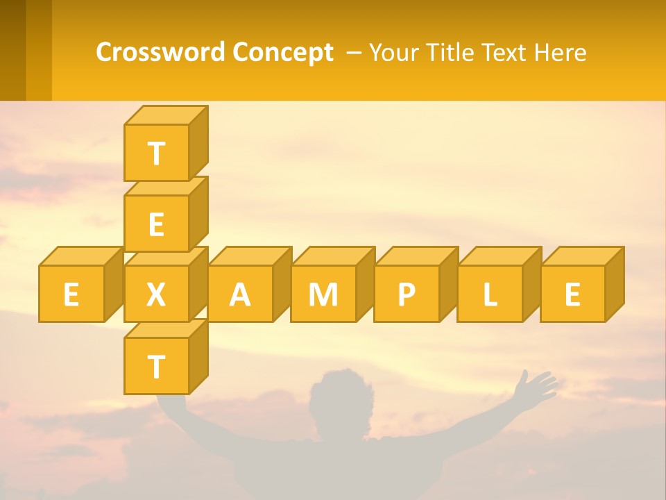 A Person With Their Arms Up In The Air PowerPoint Template