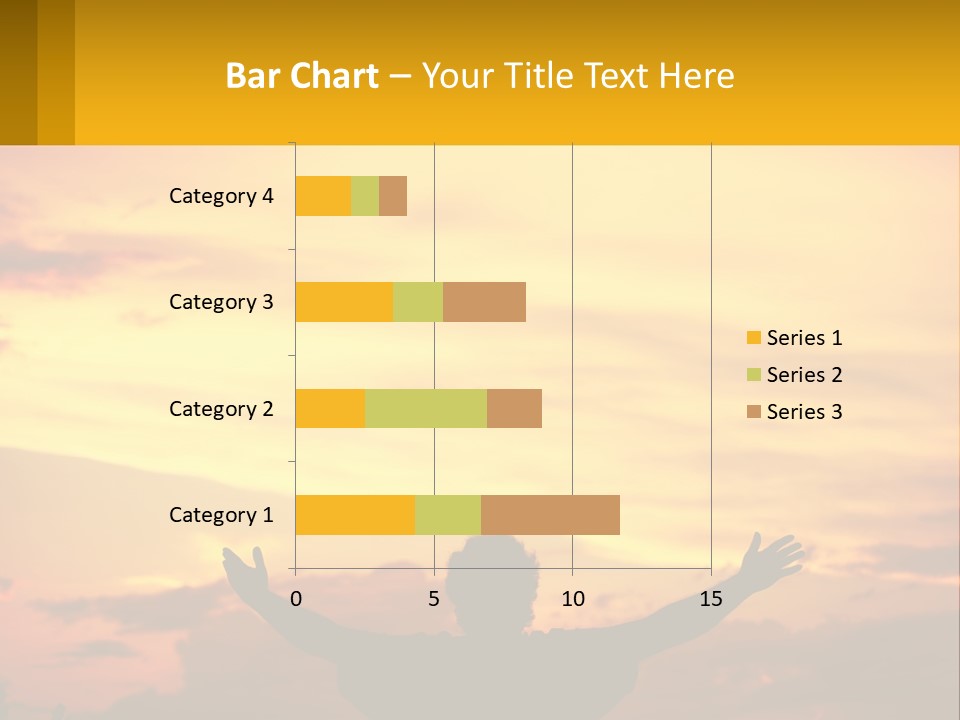 A Person With Their Arms Up In The Air PowerPoint Template