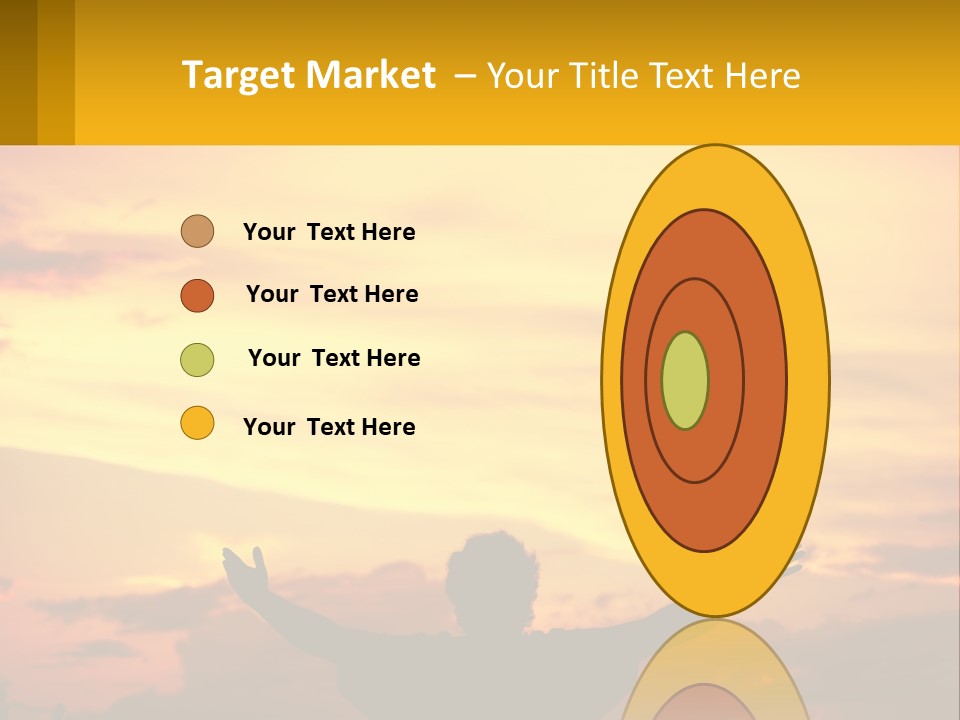 A Person With Their Arms Up In The Air PowerPoint Template