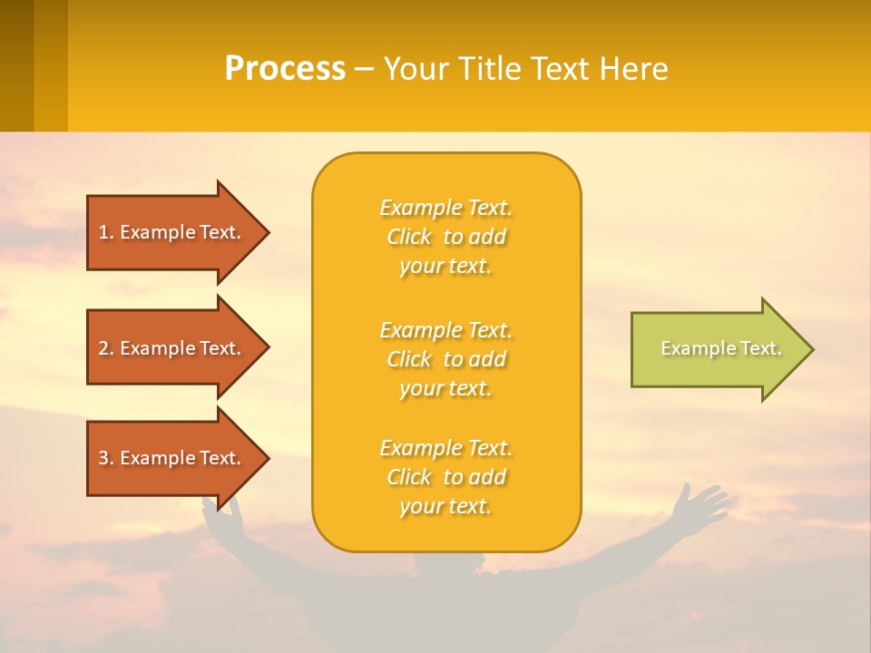 A Person With Their Arms Up In The Air PowerPoint Template