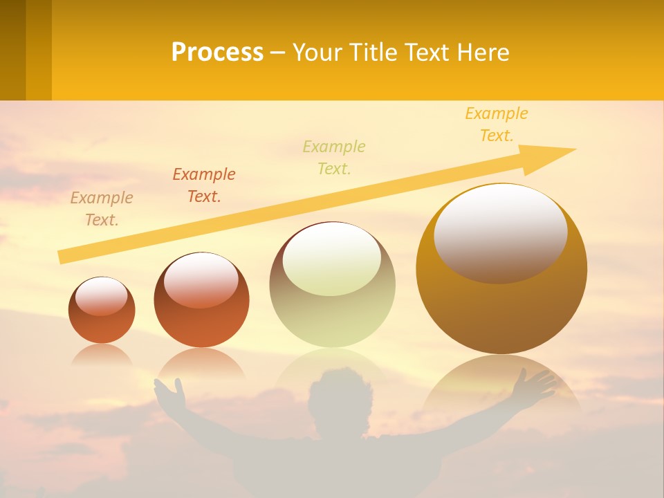 A Person With Their Arms Up In The Air PowerPoint Template