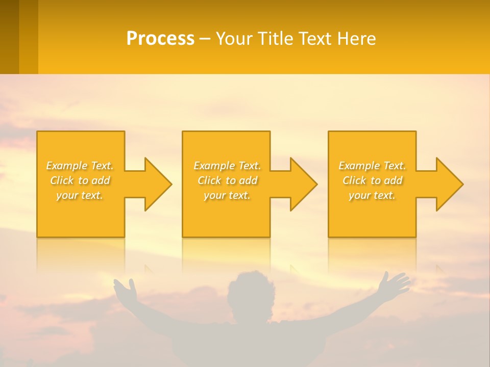 A Person With Their Arms Up In The Air PowerPoint Template