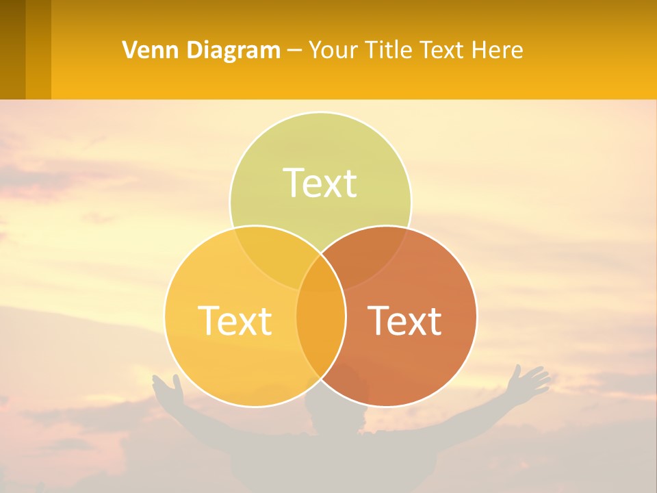 A Person With Their Arms Up In The Air PowerPoint Template