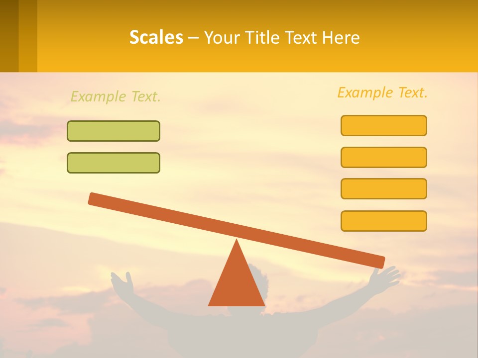 A Person With Their Arms Up In The Air PowerPoint Template