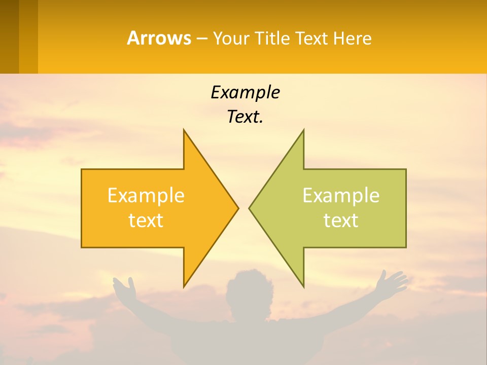 A Person With Their Arms Up In The Air PowerPoint Template