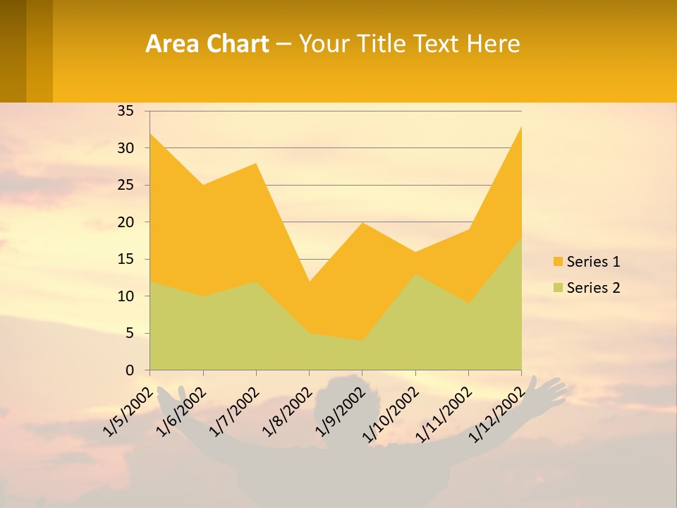 A Person With Their Arms Up In The Air PowerPoint Template