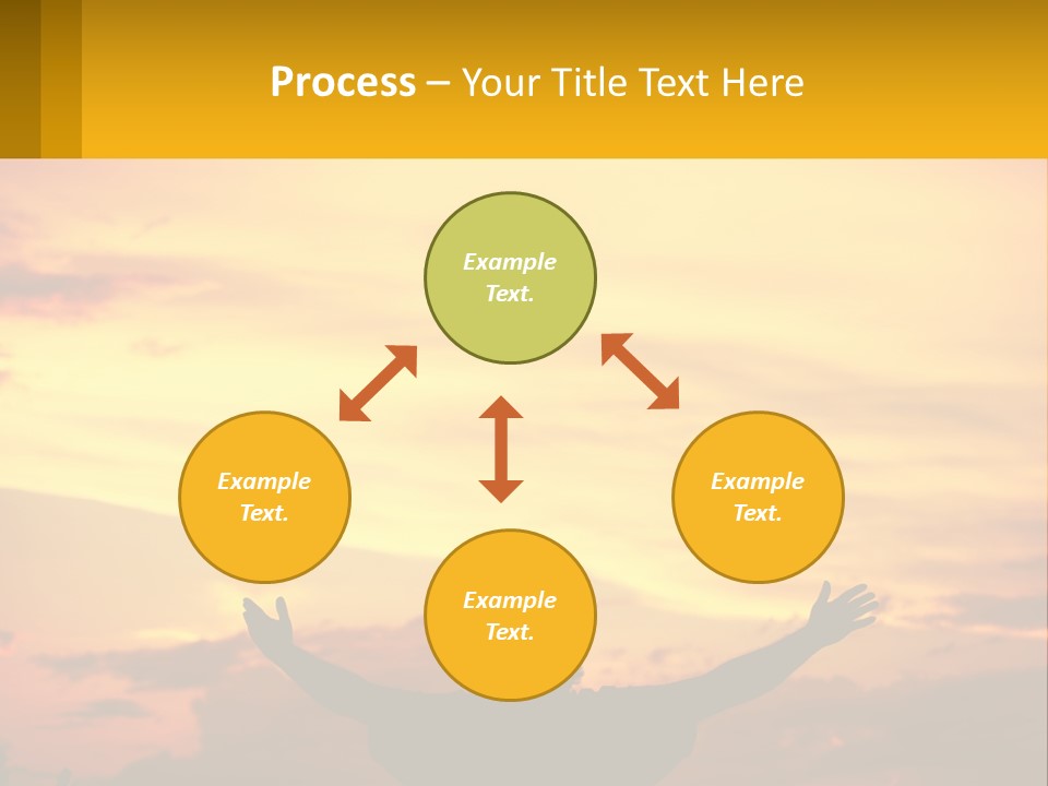 A Person With Their Arms Up In The Air PowerPoint Template