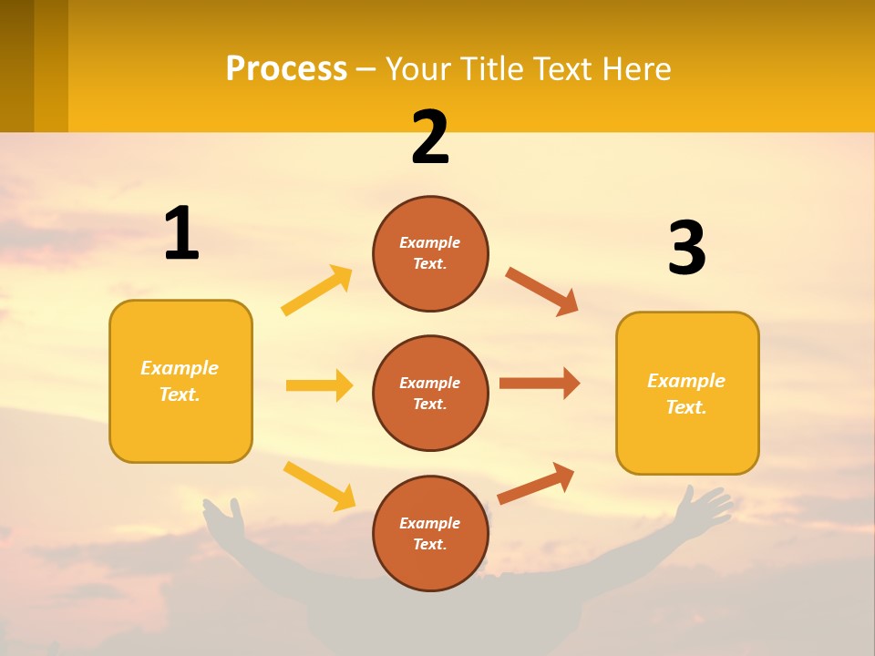 A Person With Their Arms Up In The Air PowerPoint Template