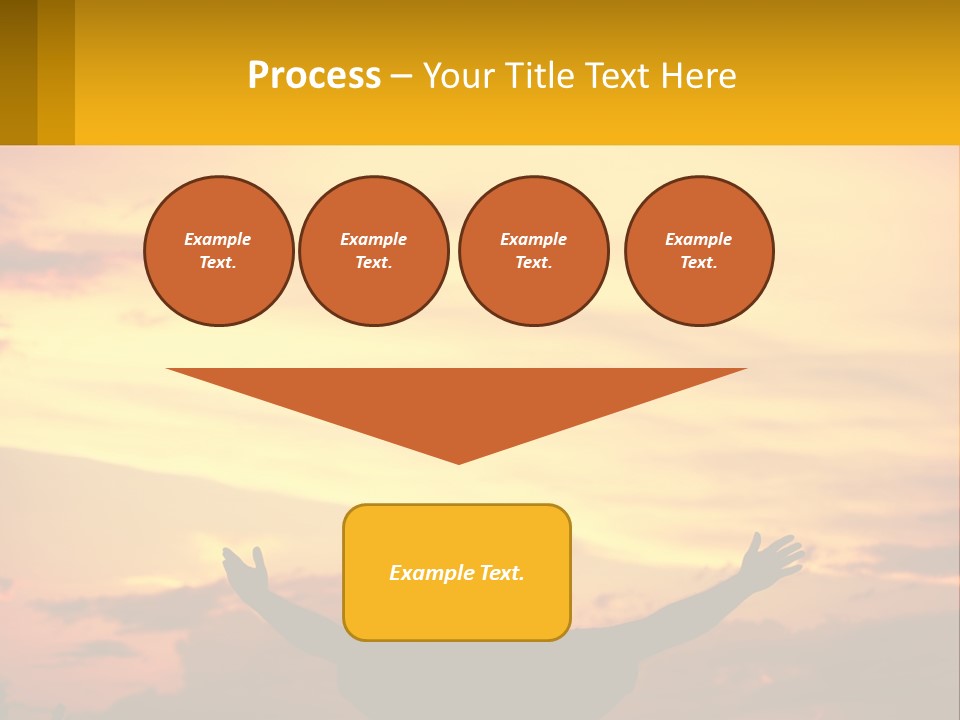 A Person With Their Arms Up In The Air PowerPoint Template