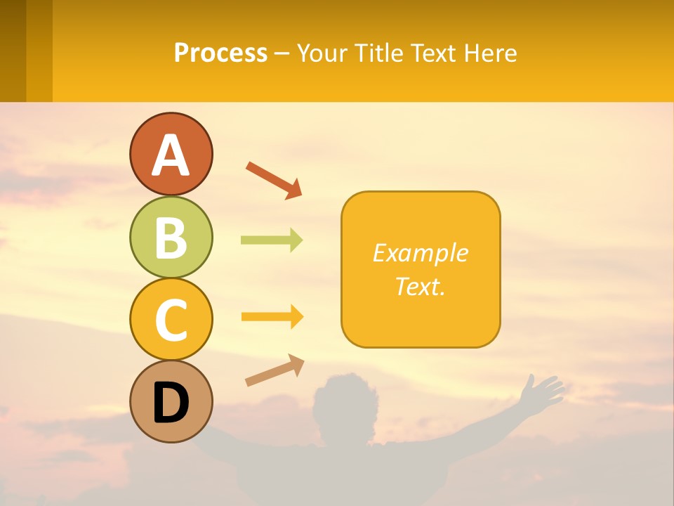 A Person With Their Arms Up In The Air PowerPoint Template