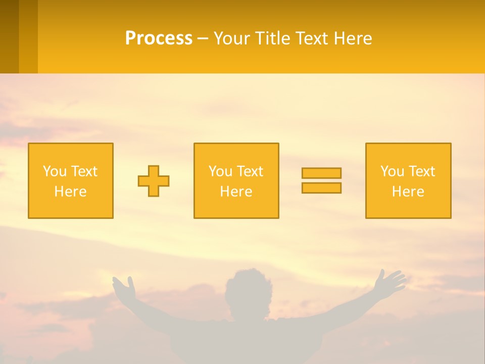 A Person With Their Arms Up In The Air PowerPoint Template