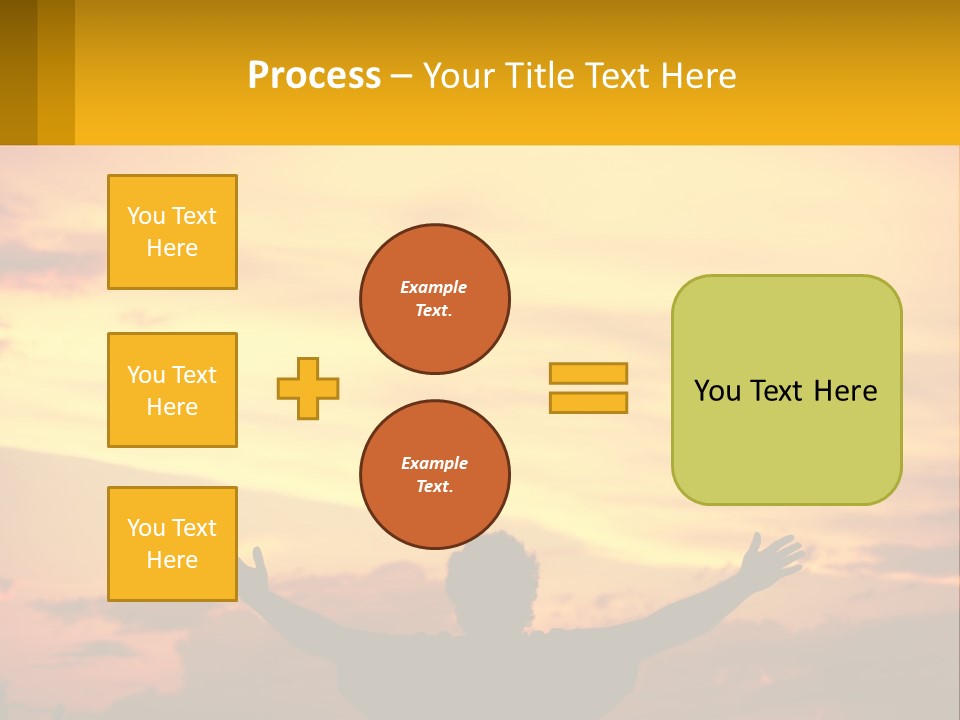A Person With Their Arms Up In The Air PowerPoint Template