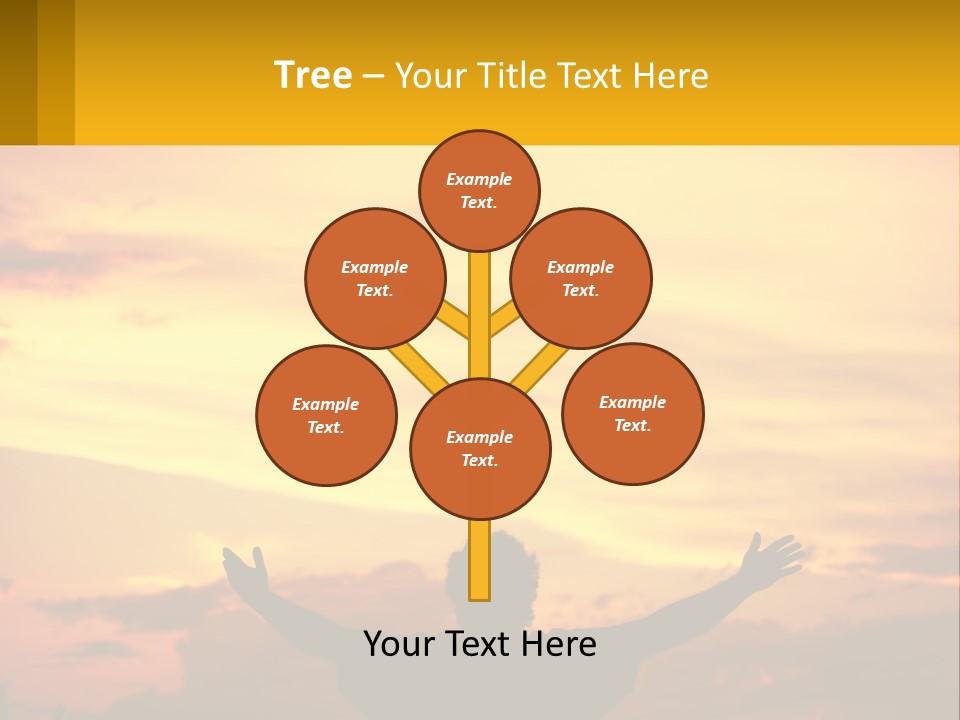 A Person With Their Arms Up In The Air PowerPoint Template