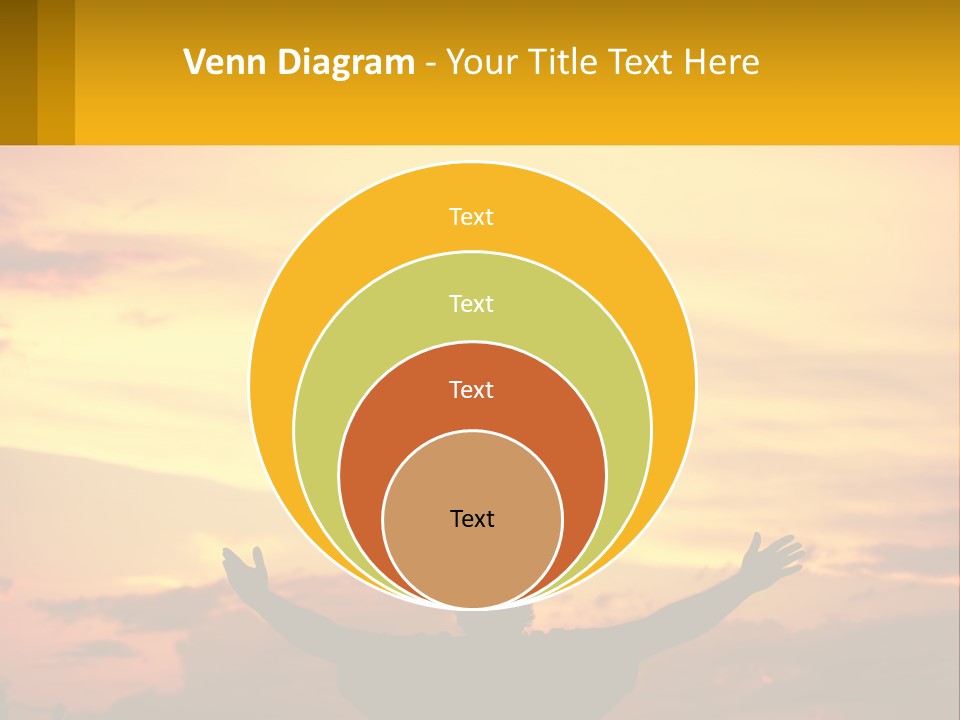 A Person With Their Arms Up In The Air PowerPoint Template