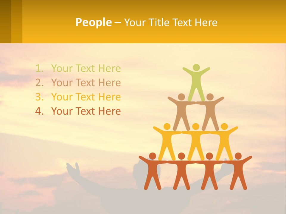 A Person With Their Arms Up In The Air PowerPoint Template