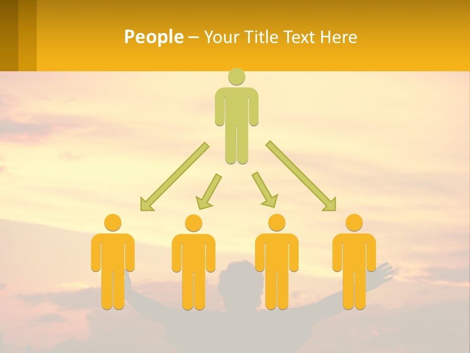 A Person With Their Arms Up In The Air PowerPoint Template