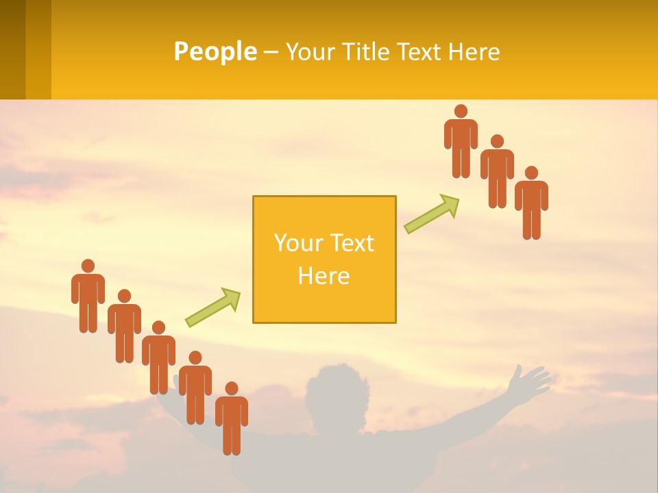 A Person With Their Arms Up In The Air PowerPoint Template
