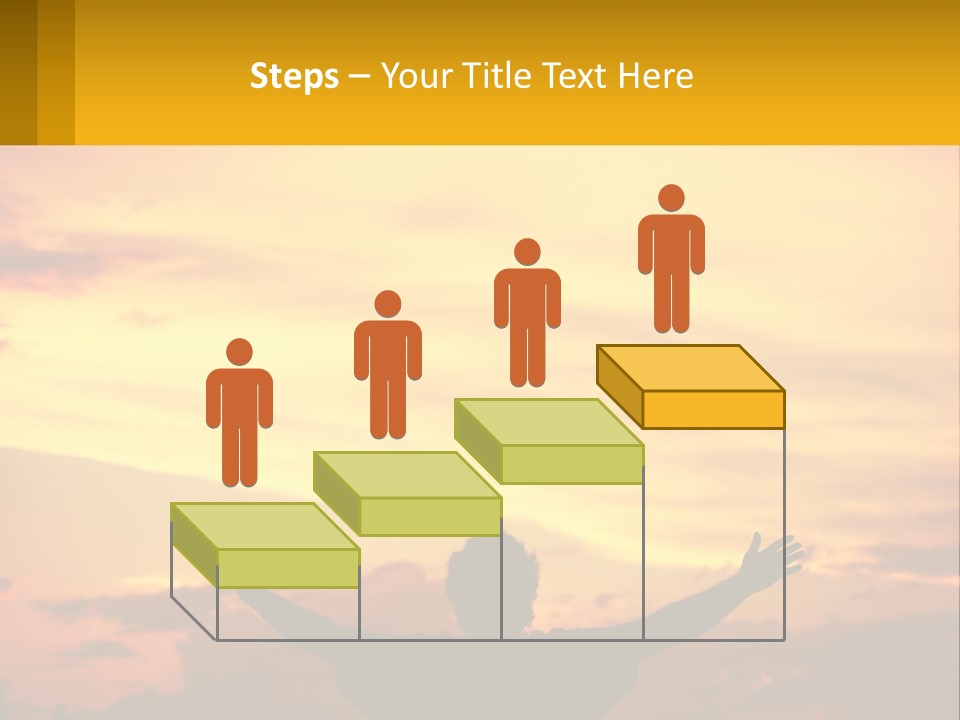 A Person With Their Arms Up In The Air PowerPoint Template