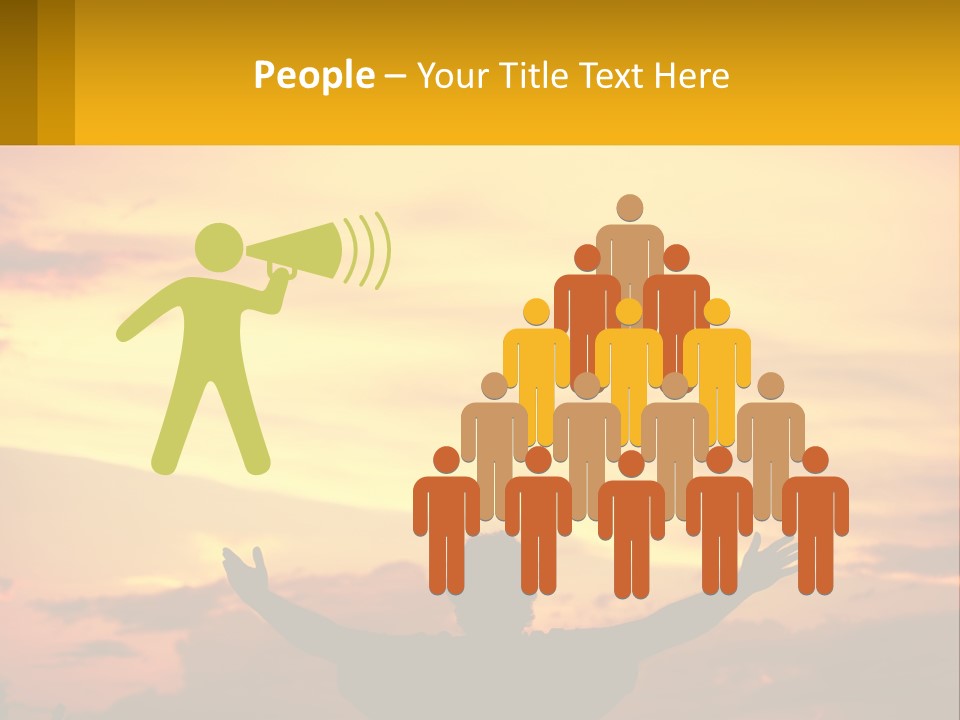 A Person With Their Arms Up In The Air PowerPoint Template