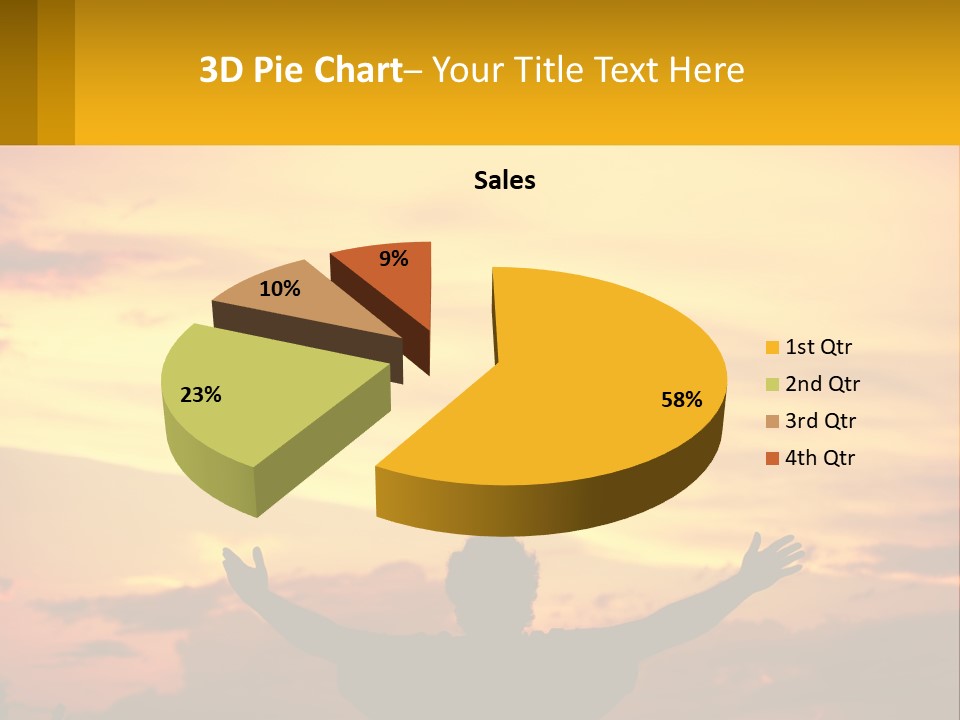 A Person With Their Arms Up In The Air PowerPoint Template