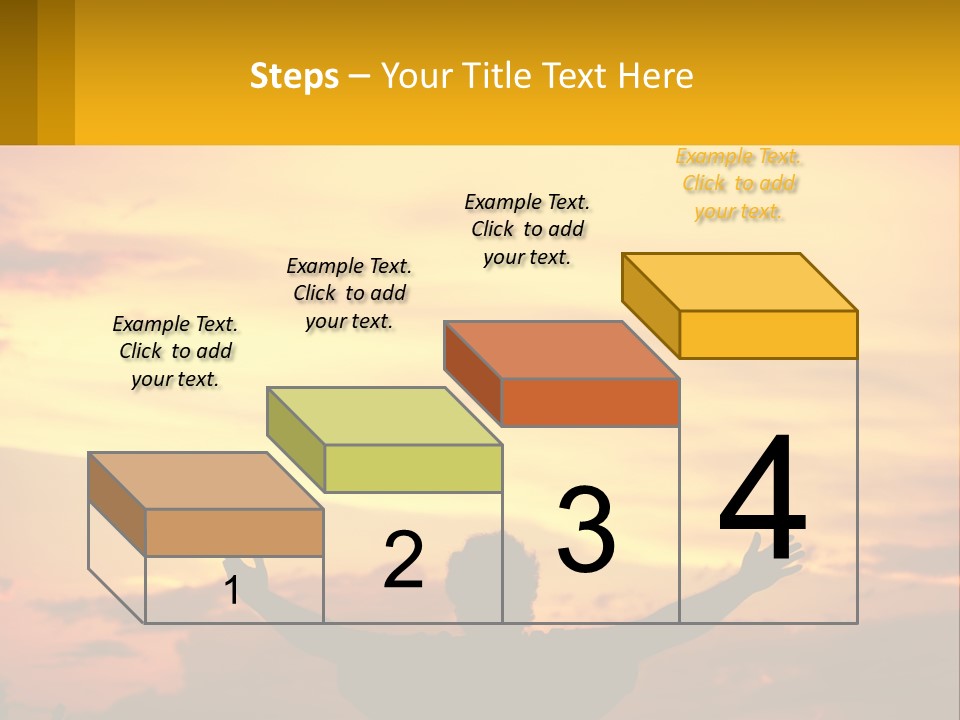A Person With Their Arms Up In The Air PowerPoint Template