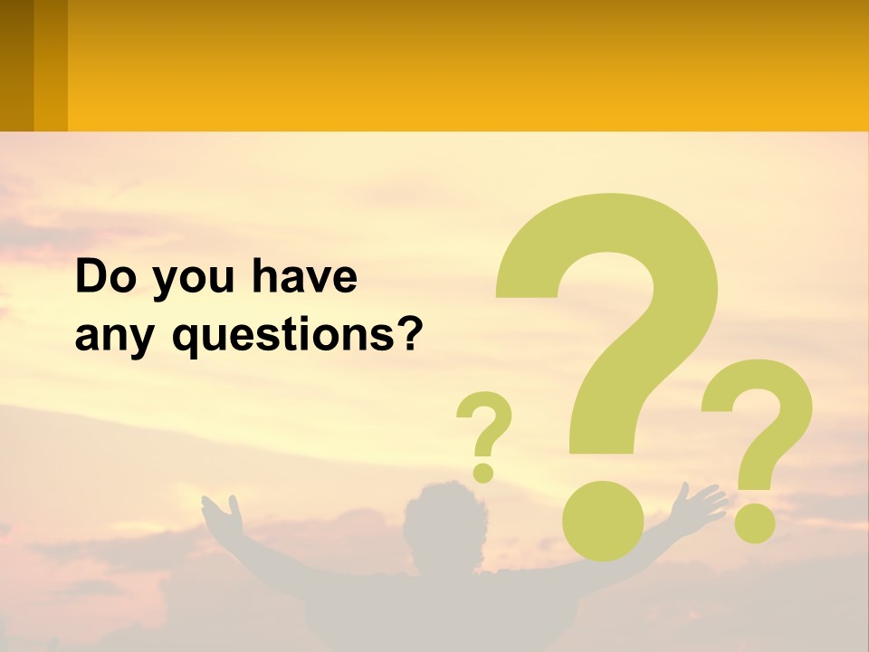 A Person With Their Arms Up In The Air PowerPoint Template