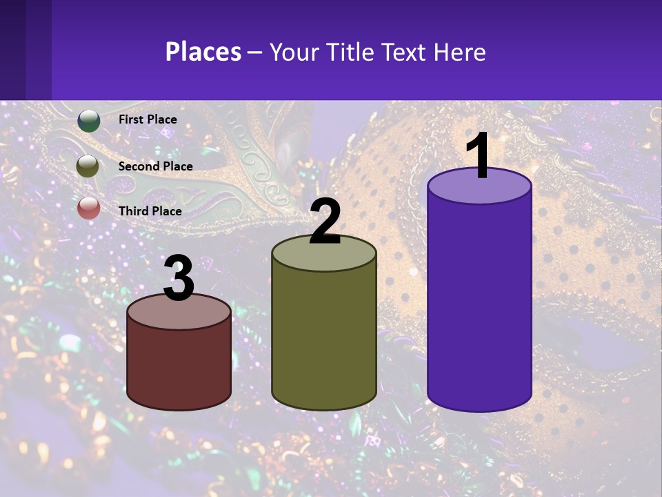 Two Mardi Gras Masks Powerpoint Template PowerPoint Template