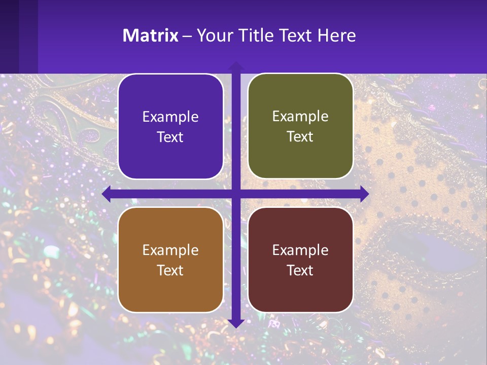 Two Mardi Gras Masks Powerpoint Template PowerPoint Template