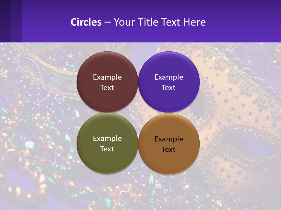 Two Mardi Gras Masks Powerpoint Template PowerPoint Template