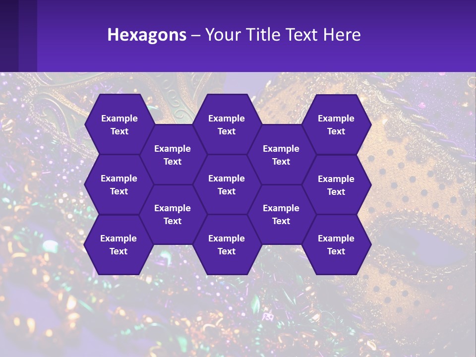 Two Mardi Gras Masks Powerpoint Template PowerPoint Template