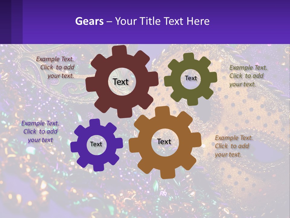 Two Mardi Gras Masks Powerpoint Template PowerPoint Template