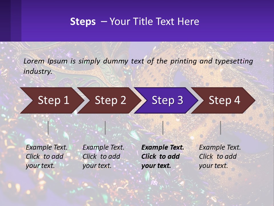Two Mardi Gras Masks Powerpoint Template PowerPoint Template