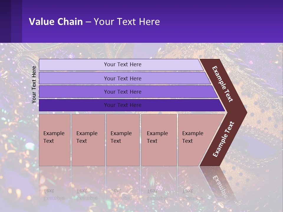 Two Mardi Gras Masks Powerpoint Template PowerPoint Template